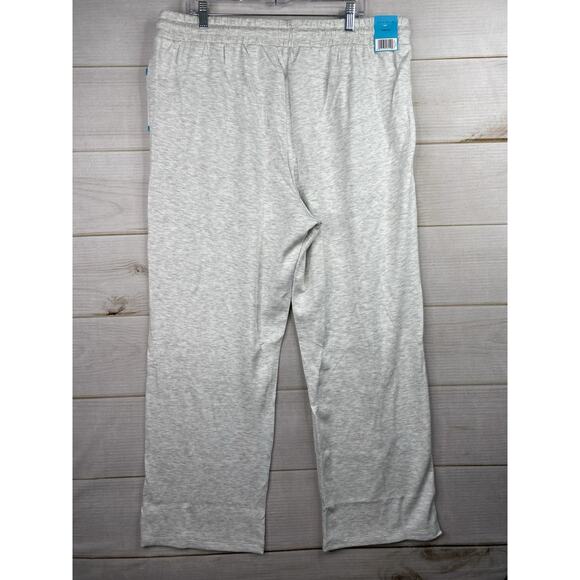 Danskin Womens 2X Scuba Pants Oatmeal Heather Wide Leg Stretch Pull On Soft NWT - Picture 12 of 13